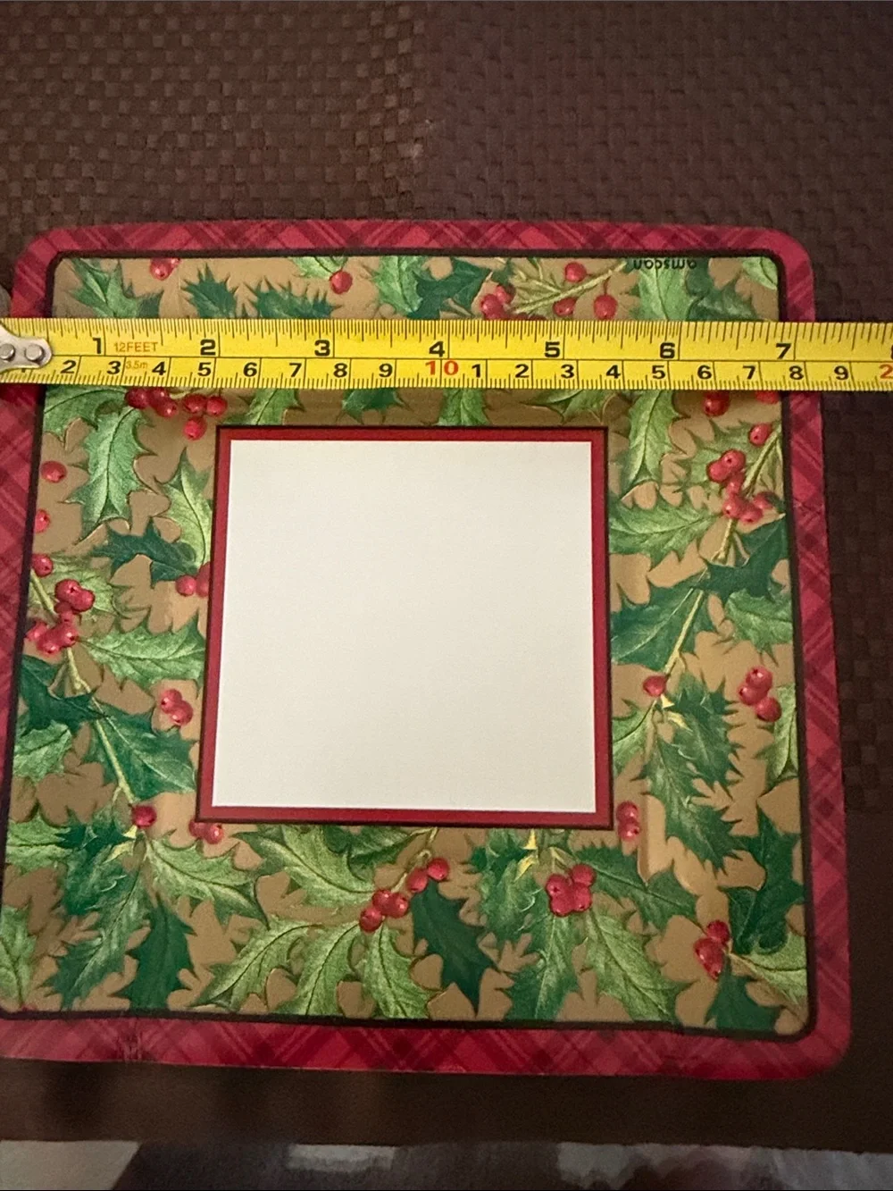 Vintage Amscan Winter Warmth Square Holiday Paper Plates